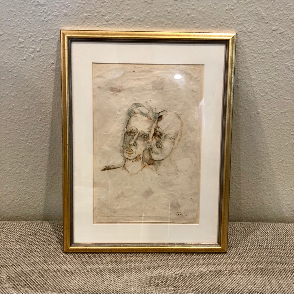 Artwork of two faces